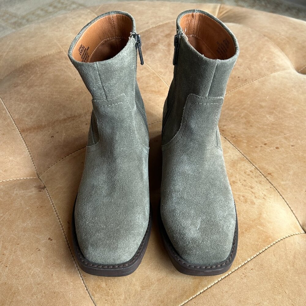 Lucky Brand Suede Ankle Boots Earthy Minimal Classic, US 4.5 - Picture 2 of 13